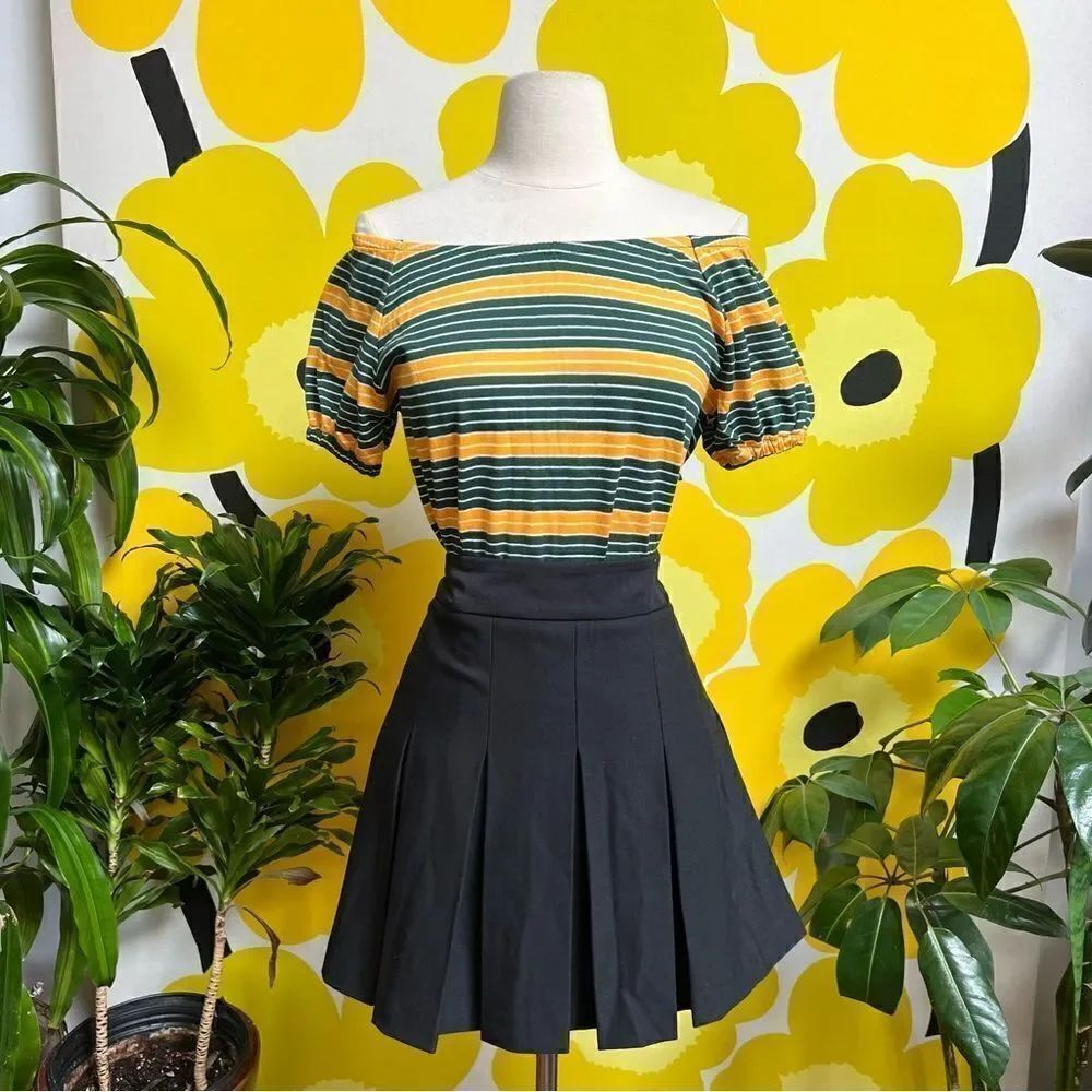 Vintage 1960s 1970s Deadstock NWT Bobbie Brooks Elastic Off the Shoulder Blouse